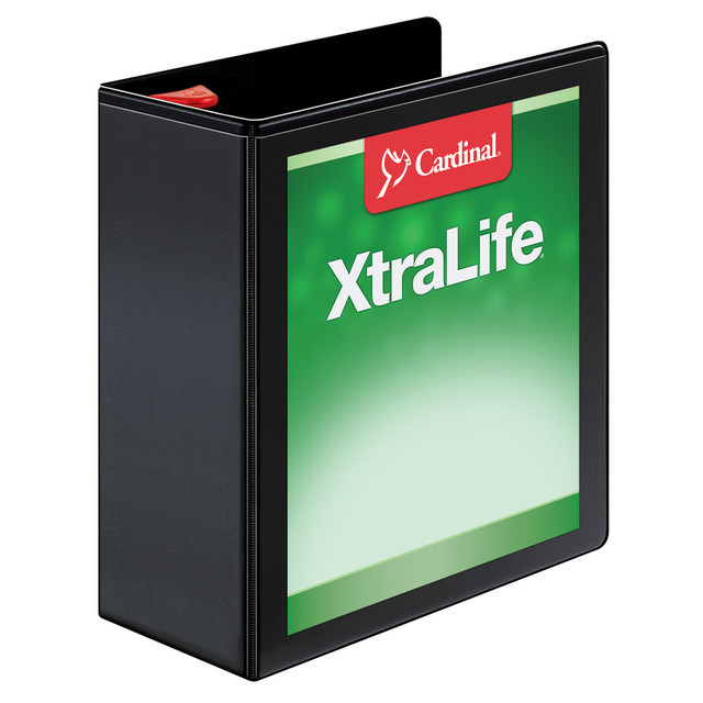 TOPS BUSINESS FORMS 26341 Cardinal XtraLife Locking Slant-D Ring 3-Ring Binder, 4in D-Rings, Black TOPS BUSINESS FORMS 26341 Cardinal XtraLife Locking Slant-D Ring 3-Ring Binder, 4in D-Rings, Black