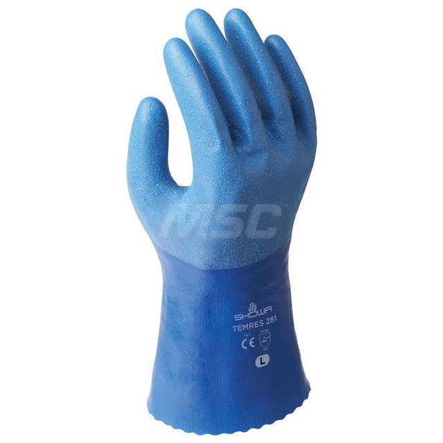 SHOWA 281XXL-11.EU Chemical Resistant Gloves: 2X-Large, 8 Thick, Polyurethane-Coated, Polyurethane, Unsupported