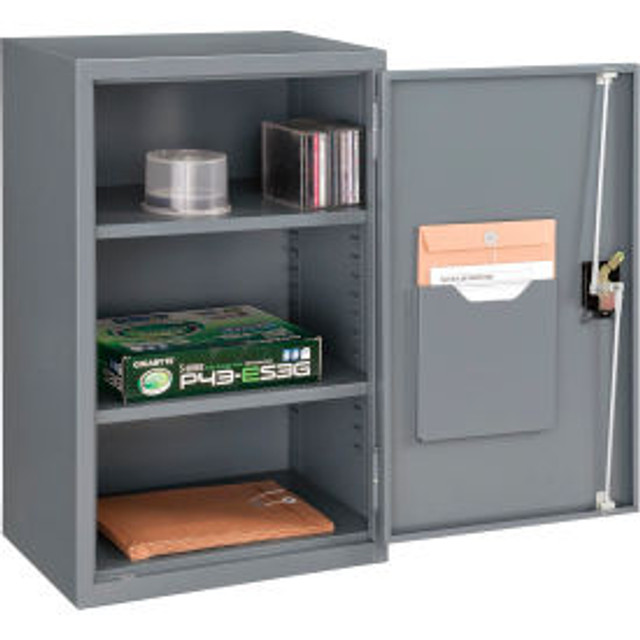 Global Industrial™ Wall Mount Storage Cabinet 19-7/8""W x 14-1/4""D x 32-3/4""H Assembled Gray p/n 269877GY