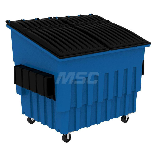 Toter FL040-60448 Trash Cans & Recycling Containers; Product Type: Front End Load Dumpster ; Container Capacity: 4 cu yd ; Container Shape: Rectangle ; Lid Type: Sealed Rim ; Container Material: Plastic ; Color: Blue