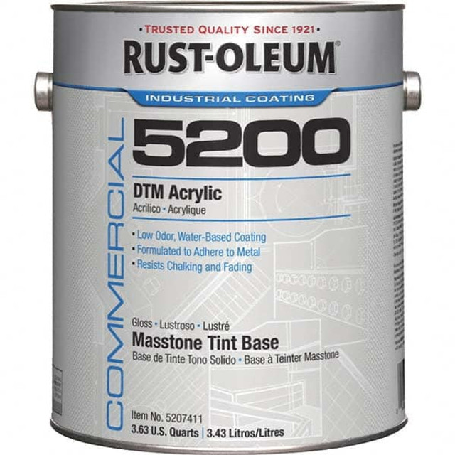 Rust-Oleum 5207411 Acrylic Enamel Paint: 10 gal, Semi-Gloss, Masstone