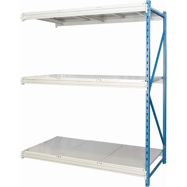 Hallowell HBR9636123-3A-S Storage Racks; Rack Type: Bulk Rack Add-On ; Overall Width (Inch): 96 ; Overall Height (Inch): 123 ; Overall Depth (Inch): 36 ; Material: Steel ; Color: Light Gray; Marine Blue
