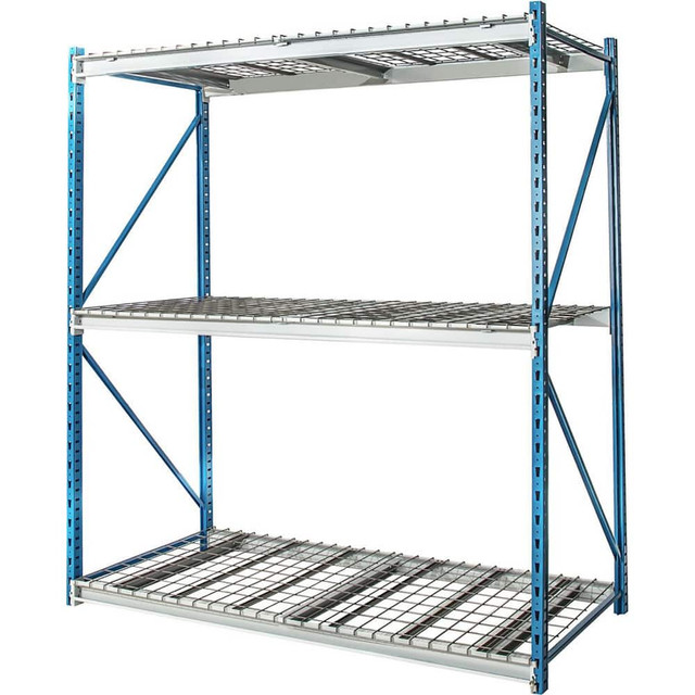 Hallowell HBR962487-3S-WW Storage Racks; Rack Type: Bulk Rack Starter Unit ; Overall Width (Inch): 96 ; Overall Height (Inch): 87 ; Overall Depth (Inch): 24 ; Material: Steel ; Color: Light Gray; Marine Blue