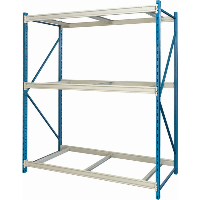 Hallowell HBR7248123-3S-P Storage Racks; Rack Type: Bulk Rack Starter Unit ; Overall Width (Inch): 72 ; Overall Height (Inch): 123 ; Overall Depth (Inch): 48 ; Material: Steel ; Color: Light Gray; Marine Blue