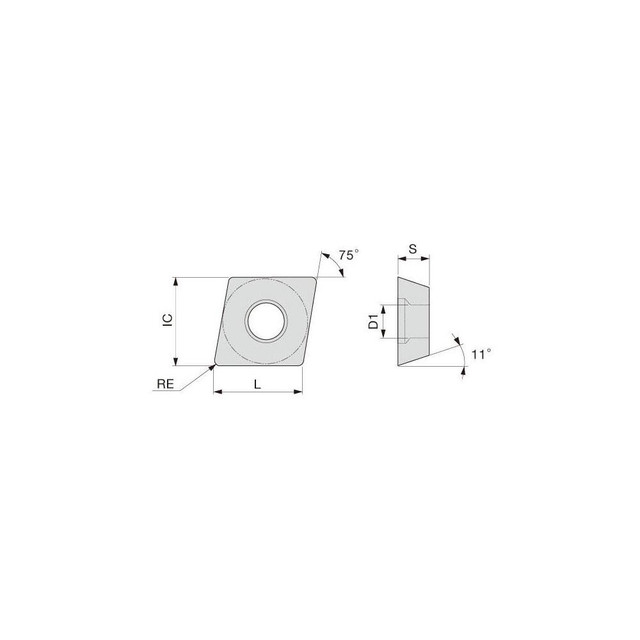 Tungaloy 6737281 Turning Insert: EPGT520.5FL-W08 SH725, Solid Carbide