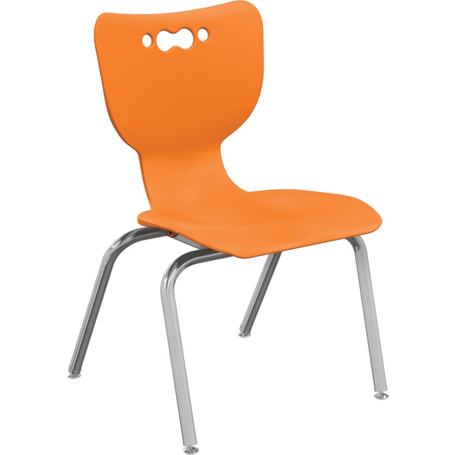 MOORECO INC 53314-1-ORANGE-NA-CH MooreCo Hierarchy Armless Chair, 14in Seat Height, Orange