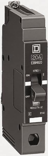 Square D EGB14020 20 Amp, 277 V, 1 Pole, Bolt On Miniature Circuit Breaker