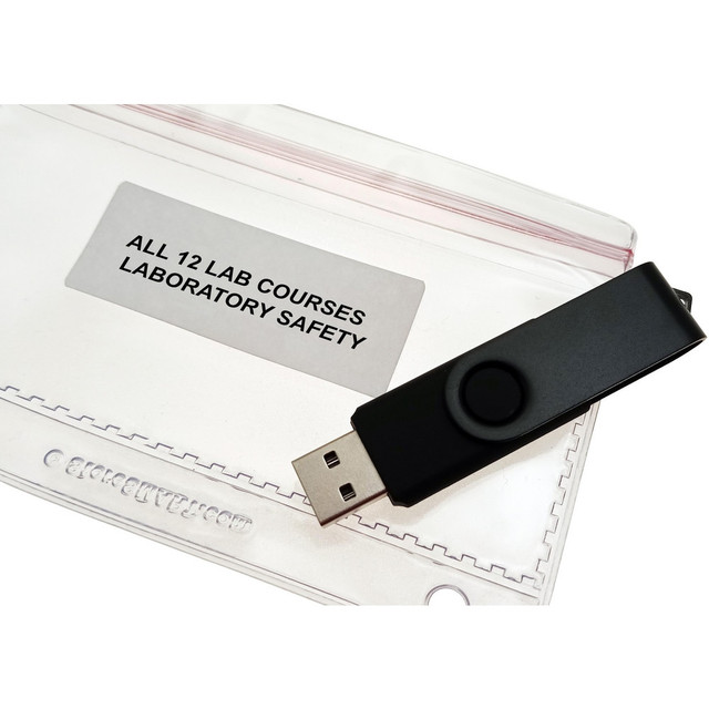 Marcom V000EOSUEL Multimedia Training Kits & Packages; Kit Type: Multimedia Training ; Topic: Laboratory Safety ; Language: English ; Training Program Title: Laboratory Safety 12 Part Series ; Media Format: USB ; Run Time: 160min