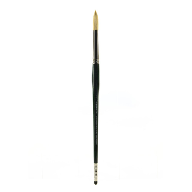 KOH-I-NOOR RAPIDOGRAPH, INC. 1271R.12 Grumbacher Gainsborough Oil And Acrylic Paint Brush, Size 12, Round Bristle, Hog Hair, Black