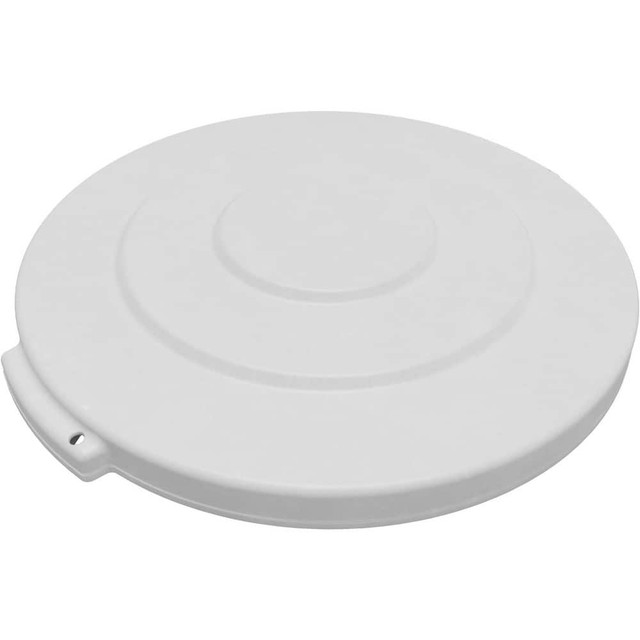 Carlisle 84102102 Trash Can & Recycling Container Lids; Lid Type: Flat ; Lid Shape: Round ; Container Shape: Round ; Compatible Container Capacity: 20 Gallon ; Color: White ; Material: HDPE