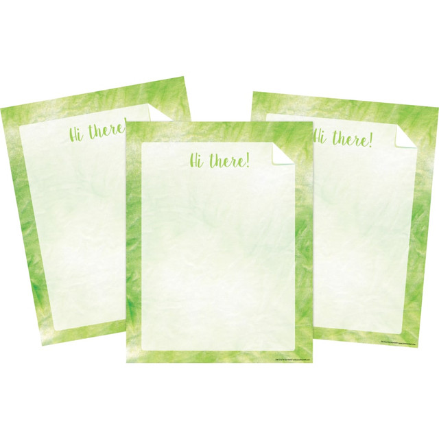 BARKER CREEK PUBLISHING, INC. 4343 Barker Creek Designer Computer Paper, 8-1/2in x 11in, Lime Tie-Dye, 50 Sheets Per Pack, Case Of 3 Packs