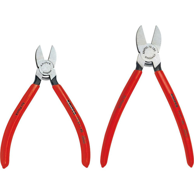 Knipex 9K 00 80 90 US Cutting Pliers; Insulated: No ; Overall Length (Inch): 5-1/2in ; Head Style: Cutter ; Cutting Style: Standard ; Handle Color: Red ; Overall Length Range: 4 to 6.9 in
