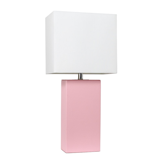 ALL THE RAGES INC LHT-3008-PN Lalia Home Lexington Table Lamp, 21inH, White/Pink