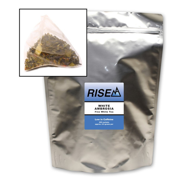 WHITE LION TEA RISE NA 736200  White Ambrosia Tea, 8 Oz, Bag Of 200 Sachets