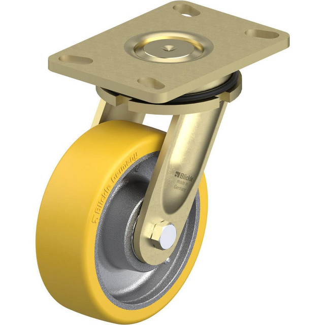 Blickle 910513 Top Plate Casters; Mount Type: Plate ; Number of Wheels: 1.000 ; Wheel Diameter (Inch): 6 ; Wheel Material: Polyurethane ; Wheel Width (Inch): 2 ; Wheel Color: Light Brown