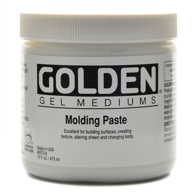 GOLDEN ARTIST COLORS, INC. 3570-6 Golden Molding Paste, Standard, 16 Oz