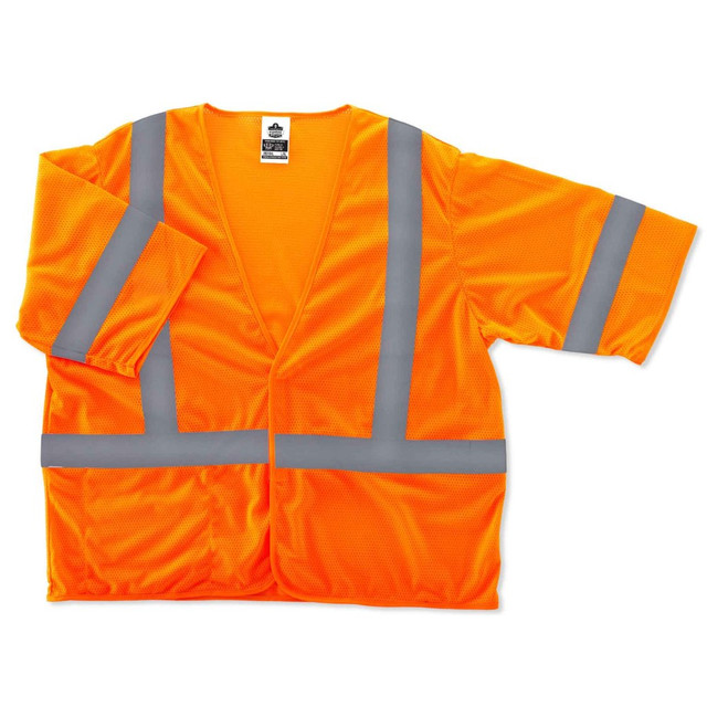 ERGODYNE CORPORATION 22019 Ergodyne GloWear Safety Vest, Economy, Type-R Class 3, 4X/5X, Orange, 8310HL