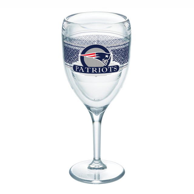 TERVIS TUMBLER COMPANY Tervis 01227660  NFL Select Wine Glass, 9 Oz, New England Patriots