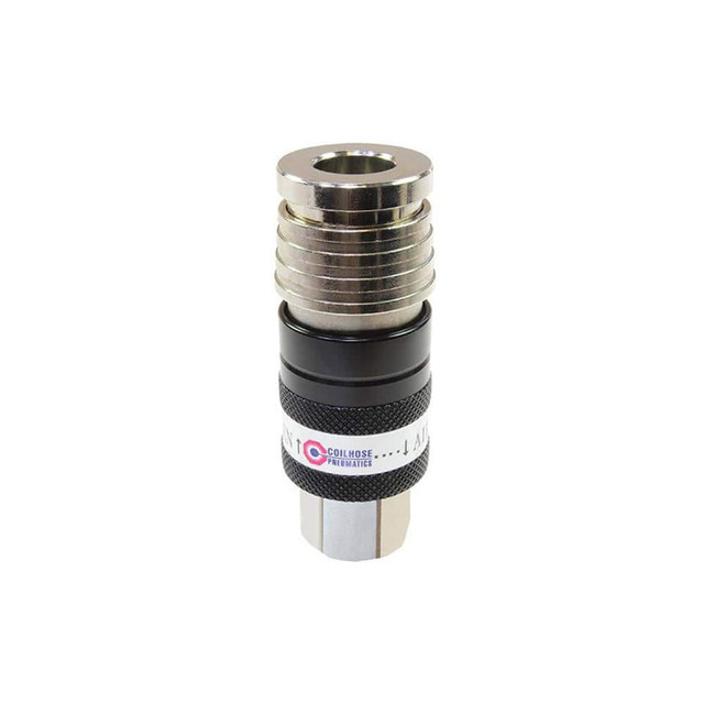 Coilhose Pneumatics 123USE Pneumatic Hose Coupling: 3/8" Thread, 1/2" Body Dia, Universal Interchange