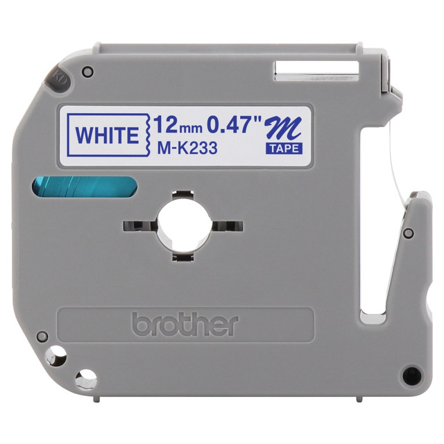 BROTHER INTL CORP Brother MK233  MK-233 Blue-On-White Tape, 0.5in x 26.2ft