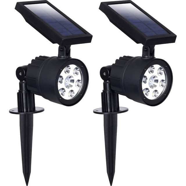 Westinghouse Q29DJ0405-08 Landscape Light Fixtures; Type of Fixture: Solar Spot Light ; Mounting Type: Ground; Wall ; Lamp Type: LED ; Housing Material: Plastic ; Housing Color: Black ; Wattage: 1.8
