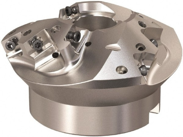 Seco 02670045 3.563" Cut Diam, 1" Arbor Hole, 0.63" Max Depth of Cut, 30° Indexable Chamfer & Angle Face Mill