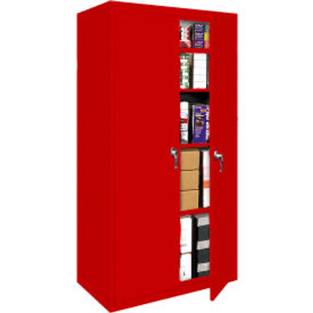 STEEL CABINETS USA INC Steel Cabinets USA Fixed Shelf Storage Cabinet 30""W x 15""D x 72""H Red All-Welded p/n FS-357-R