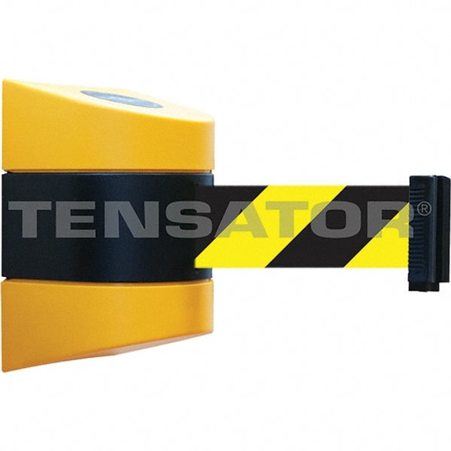 Tensator 897-24-M-35-D4D Pedestrian Barrier Wall Unit: Plastic, Yellow, Wall Mount