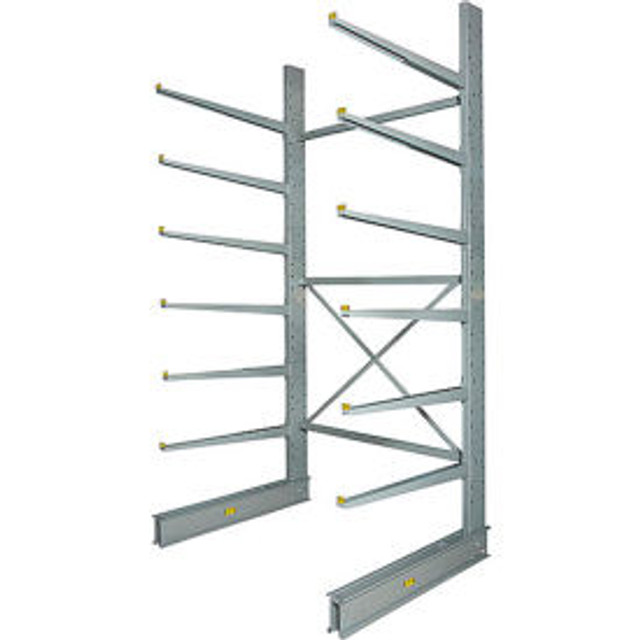 Global Industrial™ Single Sided Heavy Duty Cantilever Add-On Rack 2"" Lip 72""Wx58""Dx144""H p/n 320826A