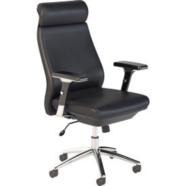 Bush Ind Inc Bush Furniture Executive Office Chair - Leather - High Back - Black - Metropolis Series p/n CH1601BLL-03