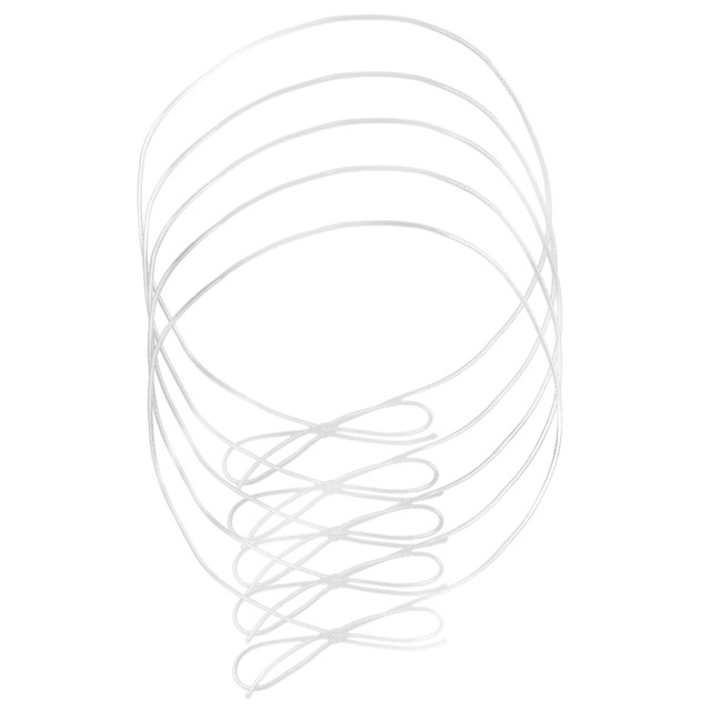 JAM PAPER AND ENVELOPE 6566838 JAM Paper Large Elastic Gift Wrap String Ties, 22in, Matte White, Pack Of 5 Ties