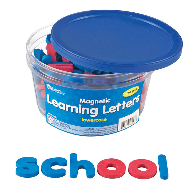 LEARNING RESOURCES, INC. Learning Resources LER6297  Foam Magnetic Lowercase Letters, Red/Blue, Pack Of 104