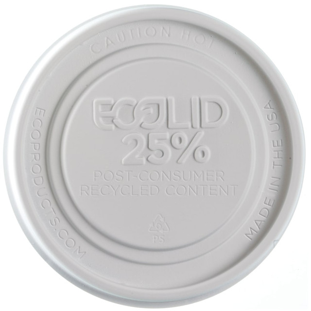 ECO-PRODUCTS, INC. EP-BRSCLID-L Eco-Products EcoLid Food Container Lids, 12-32 Oz, 25% Recycled, Off White, Pack Of 500 Lids