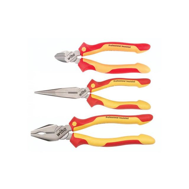 Wiha 32864 Plier Set: 3 Pc, Angle Pliers