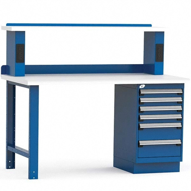 Rousseau Metal LG3104C-055 Stationary Workbench: Avalanche Blue