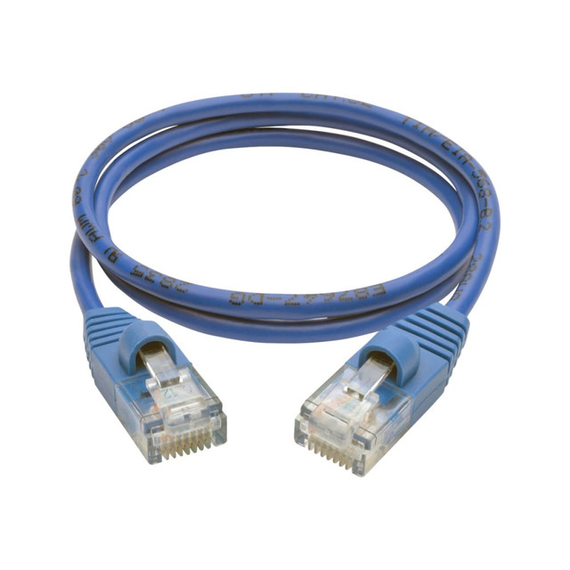 TRIPP LITE N001-S02-BL  2ft Cat5e Cat5 Snagless Molded Slim UTP Patch Cable RJ45 M/M Blue 2ft - Blue