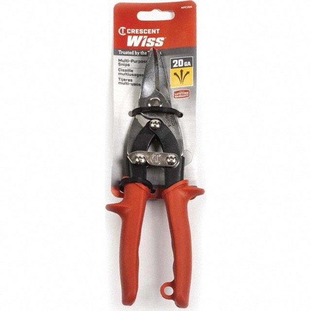 Wiss MPC3N-06 Multi-Purpose Snips: 9" OAL, 1-3/8" LOC, Metal Blades