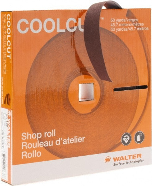 WALTER Surface Technologies 14C112 1" x 50 Yd 120 Grit Aluminum Oxide Shop Roll