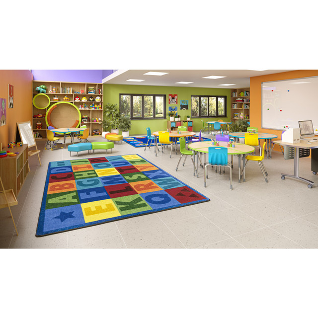 MILLIKEN & COMPANY 2066D Joy Carpets Kid Essentials Rectangular Area Rug, Colorful Learning, 7-2/3ft x 10-3/4ft, Multicolor