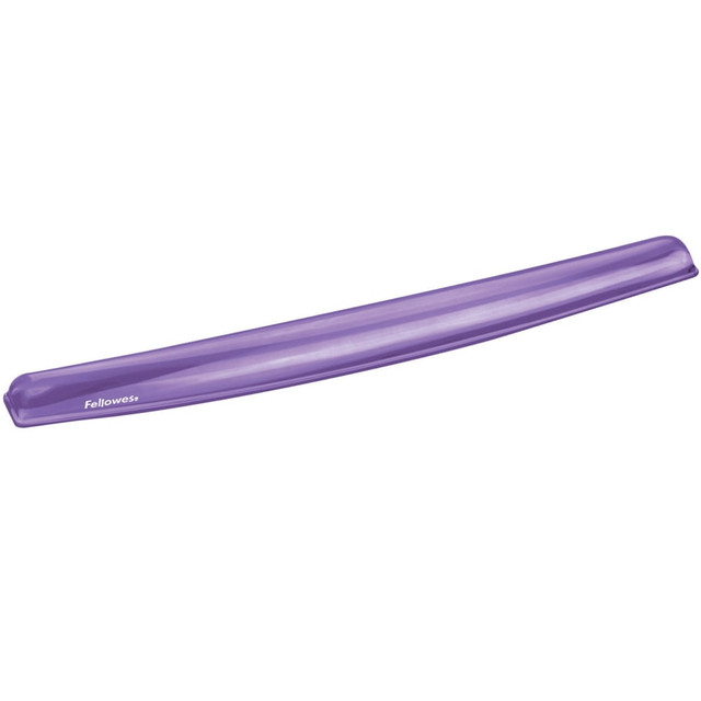 FELLOWES INC. 91437 Fellowes Gel Crystals Wrist Rest, 1inH x 19.31inW x 2.31inD, Purple