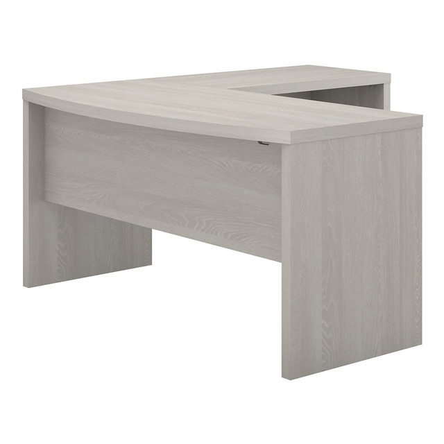 BUSH INDUSTRIES INC. ECH025GS Bush Business Furniture Echo 60inW L-Shaped Bow-Front Corner Desk, Gray Sand, Standard Delivery BUSH INDUSTRIES INC. ECH025GS Bush Business Furniture Echo 60inW L-Shaped Bow-Front Corner Desk, Gray Sand, Standard Delivery