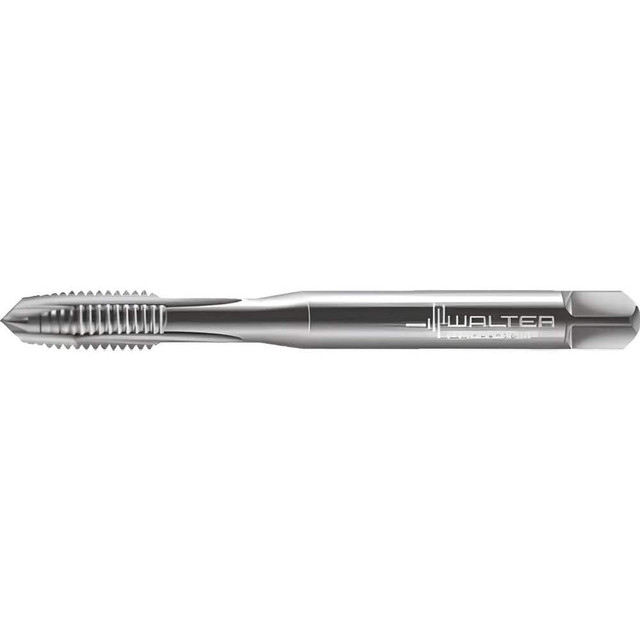 Walter-Prototyp 6476075 Spiral Point Tap: M3x0.5 Metric, 2 Flutes, Plug Chamfer, 6H Class of Fit, High-Speed Steel-E, Bright/Uncoated