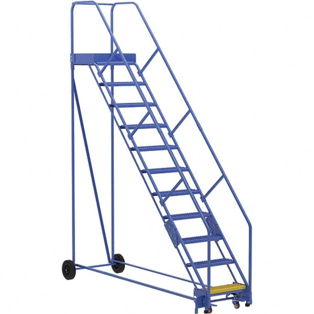 Vestil LAD-11-21-G-EZ Steel Rolling Ladder: Type 1A, 11 Step