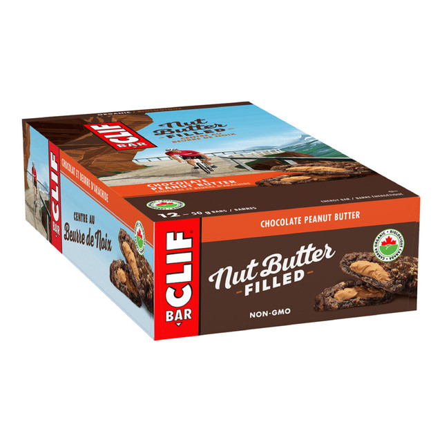 CLIF BAR AND COMPANY Clif Bar 168001  Nut Butter Filled Chocolate Peanut Butter Bars, 1.76 Oz, Box Of 12 Bars