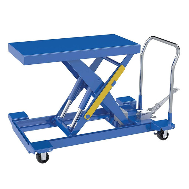 Vestil CART-LP-2000-20 Mobile Battery Lift Table: 2,000 lb Capacity, 10-1/4 to 34-1/4" Lift Height, 20-3/8" Platform Width, 40-3/8" Platform Length