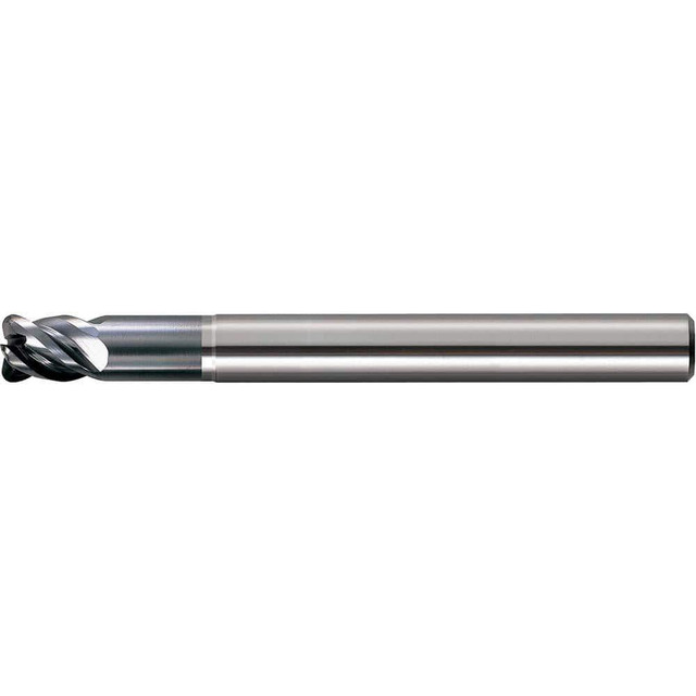 US Union Tool 2375060 Corner Radius End Mill: 6.00 mm Dia, 6.00 mm LOC, 45 deg Helix, UT Coated, Corner Radius End, Centercutting Series CRRS