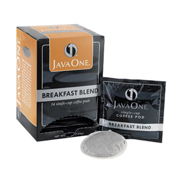 JAVA TRADING CO. LLC 30220 Java One Single-Serve Coffee Pods, Breakfast Blend, Carton Of 14 JAVA TRADING CO. LLC 30220 Java One Single-Serve Coffee Pods, Breakfast Blend, Carton Of 14