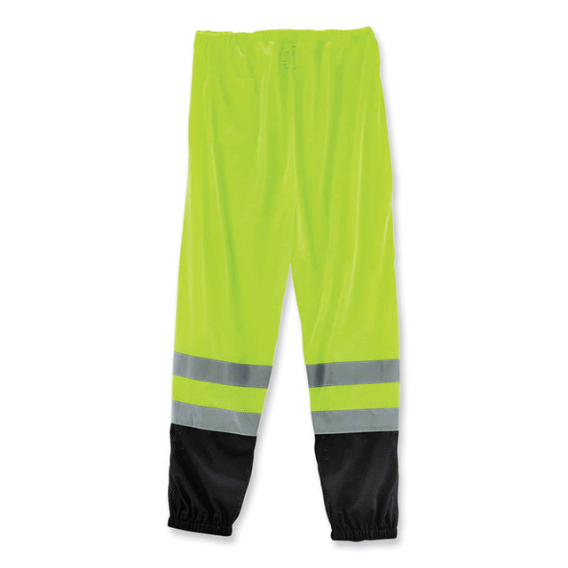 TENACIOUS HOLDINGS, INC. ergodyne® 23957 GloWear 8910BK Class E Hi-Vis Pants with Black Bottom, Polyester, 2X-Large/3X-Large, Lime