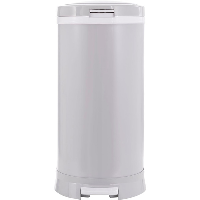 Keep your babys nursery smelling fresh with this Bubula Steel Diaper Pail. The strong rubber seal helps keep odors locked away.  Steel and aluminum construction for durability.  The top lid opens with a foot pedal for hands-free operation.  Converts to a regular trash can.  Strong, flexible rubber seals help prevent leaks.  Backed by the manufacturers 1-year limited warranty.