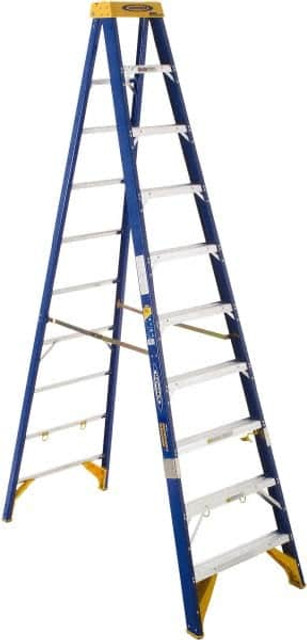 Werner Obel10 10-Step Fiberglass Step Ladder: Type IAA, 10' High